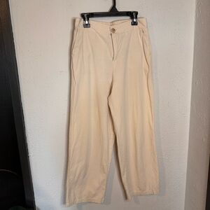 Women’s Cream Linen Pants